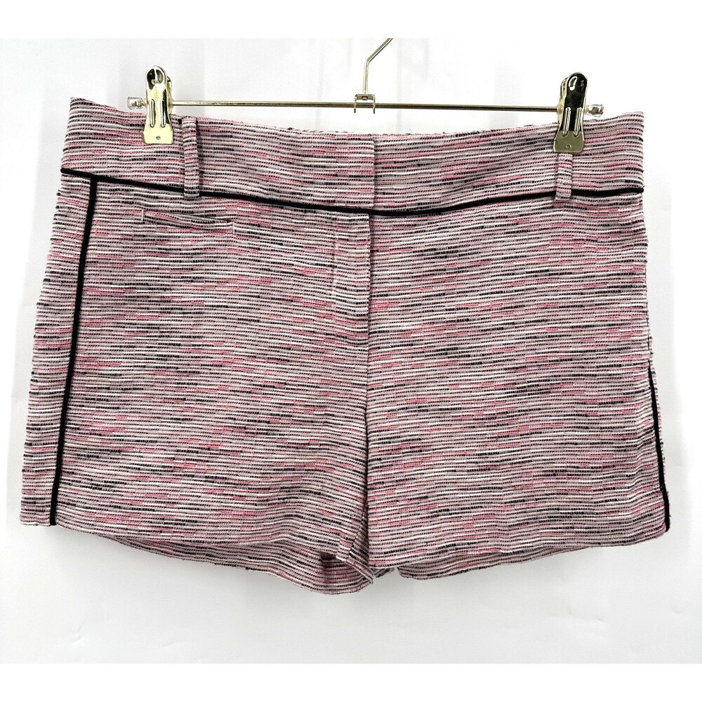 Ann Taylor LOFT Riviera Shorts Womens 8 Candy Coral Tweed Preppy Coquette Chic